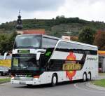Setra 400er-Serie/341799/setra-431-dt-von-dr-richard SETRA 431 DT von Dr. RICHARD aus Wien,Mannschaftsbus der Wiener Capitals/Eishockey,im September 2013 in Krems gesehen.