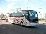 Setra S415HD Reisebus der Firma Scharnagel aus Deutschland. Prins Hendrikkade, Amsterdam (NL) 09-04-2014.