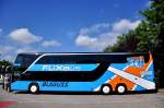 Setra 400er-Serie/376897/setra-431-dt-flix-bus-von Setra 431 DT Flix Bus von Blaguss Reisen aus Wien am 24. Mai 2014 in Krems unterwegs.