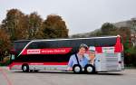 Setra 400er-Serie/437434/setra-431-dt-von-blaguss-reisen Setra 431 DT von Blaguss Reisen aus Wien am 19.10.2014 in Krems.
