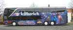 Setra S 431 DT des Busunternehmens KÄBERICH steht im Februar 2020 in Petersberg-Marbach