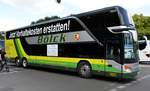 Setra S 431 DT Bistro Bus von Bus Reisedienst Bölch aus Schuby Schleswig-Holstein bei der Bus Demo in Berlin am 17.06.2020.