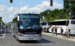 Setra S 516 HD von Reisedienst Einhorn aus Olbernhau-Pfaffroda, Sachsen bei der Bus Demo in Berlin am 17.06.2020.