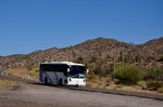 Volvo Bus für Touristen auf der Route Nr.1 in der Baja California Sur in Mexico gesehen,März 2016