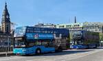 Gleryz-Bus unterwegs auf Stadtrundfahrt im Hamburg