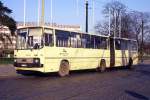 DDR Zeit: VEB Dessau steht an dem hier abgebildeten IKARUS Gelenkbus.