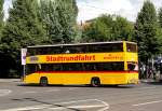 MAN Bus fr die Stadtrundfahrten in Leipzig beim Hauptbahnhof am 29.Juli 2015 gesehen.