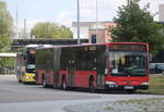 mercedes-benz-citaro-ii-facelift/818882/mercedes-citaro-als-sev-bus-fuer Mercedes Citaro als SEV Bus fr RE1(Rostock-Schwaan)stand am 14.07.2023 in Hhe Rostock Hbf/Sd.