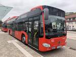 S-RS 408 (Baujahr 2014; ex 2417) von Regiobus Stuttgart steht am 29.3.2020 am ZOB in Abtsgmnd.