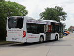 Heckpartie des Daimler Citaro von Bus Verkehr Berlin KG (BVB) als Parkplatz Shuttle vom Regionalbahnhof Berlin Flughafen Schönefeld am 14. Juni 2020.