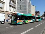 Strassburg - 17. Juli 2019 : CNG Bus Solaris Urbino 18 IV Nr 706 bei der Haltestelle Pont Kuss.