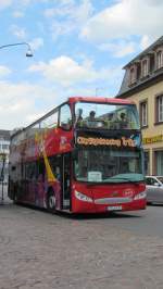 unvi-urbis/238357/volvo-sightseeing-bus-in-trier-an Volvo Sightseeing Bus in Trier an der Porta Nigra am 4.8.2012.