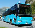 Iveco-Irisbus Arway von AtB-Bus wartet in Geiranger auf Fahrgäste der Hurtigruten im August 2017