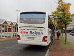 Heckpartie des MAN Lion´s Coach der Elka Reisen im Busbahnhof von Geilenkirchen am 09. Oktober 2020.