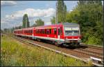 Aus Stettin kommt am 19.07.2011 DB Regio 628 635 am Bahnhof Berlin-Karow auf dem Weg nach Gesundbrunnen vorbei.