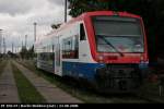 PEG VT 650.07 / 650 568 wartet auf den n�chsten Einsatz (Berlin N�ldnerplatz, 23.08.2008)    Update: Fahrzeug am 17.06.2009 total ausgebrannt und in Nassenheide zerlegt