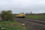 218 392-9 schiebt den Fahrwegmesszug der DB Netz und Instandsetztung Systemtechnik von Nürnberg nach Hof bei Oberteich.