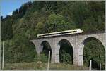 Auf der Höllentalbahn ist ein DB Alstom Coradia Continental 1440 auf der Ravenna-Bücke unterwegs.