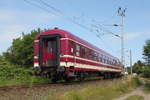 Euro-Express Wagen am 13.07.2019 in der Güterumfahrung in Höhe Rostock Hbf,