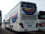 Setra 431 DT von Stewa aus Deutschland im Stadthafen Sassnitz.