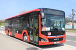 Lion´s City MAN von DB Regio Bus Ost GmbH Niederlassung Leipzig stand am 17.04.2026 in H�he Rostock Hauptbahnhof/S�d