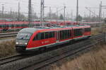 642 579 als RB11(Tessin-Wismar)bei der Einfahrt im Rostocker Hbf.07.01.2023