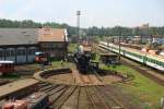 01 509-8 rollt auf Drehscheibe in Chep.