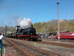 Dampfpendelzug mit 78 468 verlässt am 17 April 2010 Bochum-Dahlhausen.