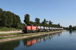 294 795 war am 25. August 2025 mit Torpedopfannenwagen bei Mussenm�hle in Richtung Trostberg unterwegs.