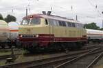 TEE-Diesellok 218 105 von NESA war am 30 Mai 2014 Gast ins Darmstadt-Kranichsteiner Eisenbahnmuseum.