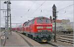 Die DB 218 429-9 bei dar Ankunft in Singen (Htw) mit ihrem RE 3 3057 von Basel Bad Bf nach Friedrichshafen-Hafen.