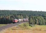 232 093 zieht den 51717 NNR - LLE Frankenwald Umleiter bei Neudes.