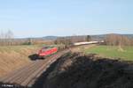 232 262-0 und GA 185 198 zieht bei Unterthölau den EZ 51724 Nürnberg - Leipzig.