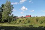 233 373 zieht bei Neusorg mit dem EZ 45368 XTCH - NNR übers Fichtelnaab Viadukt.