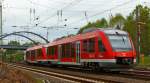 Nachschu: 640 003 und  640 007 (zwei gekuppelte LINT 27) der 3-Lnder-Bahn als RB 93 (Rothaarbahn) nach Bad Berleburg  am 18.05.2012 hier kurz vor der Einfahrt in den Bahnhof Kreuztal.