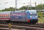 101 042-0  Ecophant mit IC 2239(Warnem�nde-Leipzig)bei der Ausfahrt im Rostocker Hbf.26.06.2015