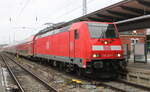 146 221 mit RE4310 von Rostock Hbf nach Bad Kleinen im Rostocker Hbf.30.01.2026