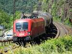 ÖBB 1116 094 mit Kesselwagenganzzug auf der Geislinger Steige am 12.06.2020.