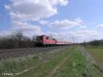 111 183-0 zieht bei Thngersheim die RB 34784 nach Schlchtern.