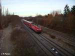Nachschuss von 143 844-9 beim verlassen von Schkeuditz mit der S10 Halle/Saale.