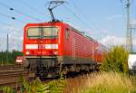   Die DB 143 009-9, ex DR 243 009-8, schiebt die RB 27   Rhein-Erft-Bahn    (Mnchengladbach - Kln - Bonn-Beuel - Neuwied - Koblenz Hbf) durch Koblenz-Ltzel in Richtung Koblenz Hbf.