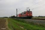 151 015-5 + 185 241 und gemischten Gterzug bei Moosham.
