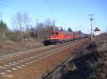 155 028-4 mit Coiltransport bei Frankfurt/Oder Nuhnen.