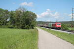 185 219-3 + 185 389  Co2 Frei mit einem Gemischten Güterzug aus Nürnberg nach Passau bei Pölling.