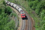 185 290-4 mit Zementzug auf der Geislinger Steige am 25.05.2007.