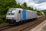 Die an die Raildox vermietete Railpool 185 695-4 (91 80 6185 695-4 D-Rpool) fhrt am 07.06.2022 als Lz  bzw.