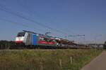 DBC 186 503 durchfahrt am 19 Augustus 2020 Niftrik auf den Weg nach Roosendaal und Antwerpen. Dieser TRAXX ist heute in Dienst von Lineas.