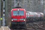 DBC 193 344 schleppt ein Gaskesselwagenzug durch Tilburg am 26 Februar 2025.