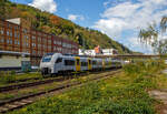 Der Siemens Desiro ML II bzw. der „Borkenkäfer“  460 007-8 / 460 507-7 der trans regio (MittelrheinBahn) fährt am 02.09.2020, als MRB 26 MittelrheinBahn (Köln - Koblenz – Mainz), durch Koblenz-Oberwerth weiter in Richtung Mainz.