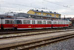 Der vierachsige Elektrotriebwagen ET 22.133 (B4 ET 9481 4942 000-0) ex KFBE 1288, ex KVB 1003, ist gekuppelt mit dem vierachsigen Steuerwagen ES 22.233, ex KFBE 2289, ex KVB  2003, ex KVB 1503, beide